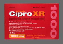 Cipro XR Extended-release Tablets (Generic Ciprofloxacin)