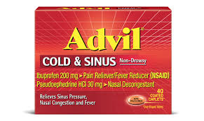 Advil Cold and Sinus (Generic Pseudoephedrine)