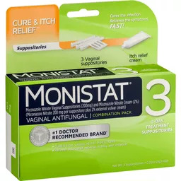 Monistat® 3 Suppositories(Generic Miconazole Vaginal)