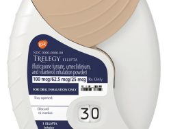 Trelegy Ellipta (Generic Fluticasone, Umeclidinium, and Vilanterol Oral Inhalation)