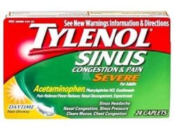 Tylenol Sinus Congestion and Pain Severe (Generic Phenylephrine)