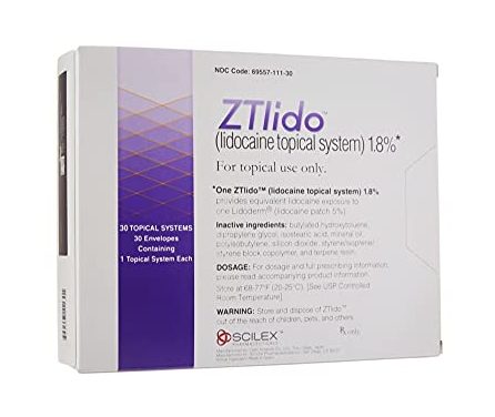 Ztlido (Generic Lidocaine Transdermal Patch)