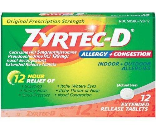 Zyrtec-D (Generic Pseudoephedrine)